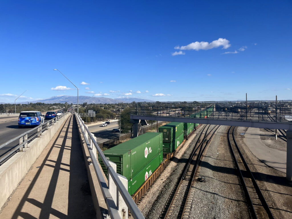 22nd Street Bridge over railroad tracks looing east
