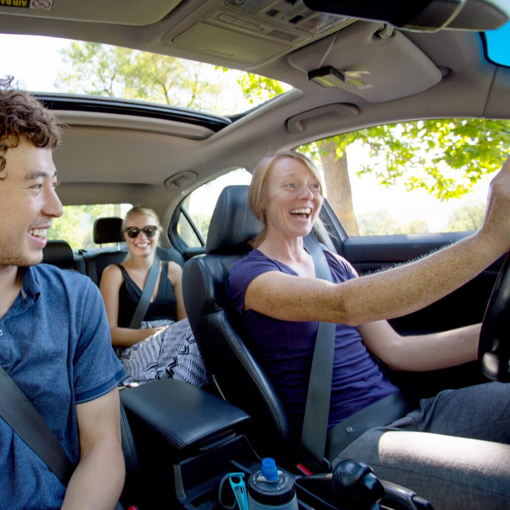 Riders in a carpool.